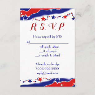 US Flagge UAWG RSVP Karte