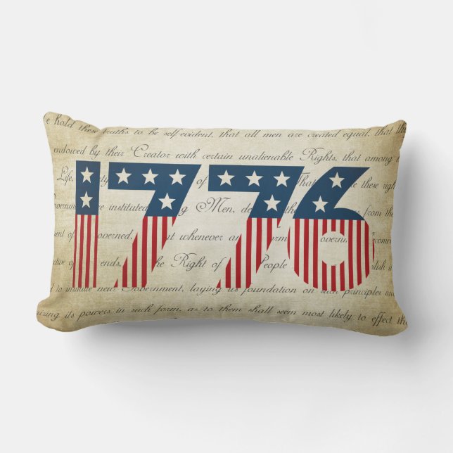 US Flagge-Unabhängigkeits-Tag 1776 Lendenkissen (Vorderseite)