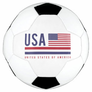US-Flagge und ISO-Code Alpha-3-Design Fußball