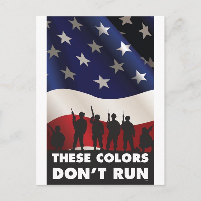 US-Flagge und Militär - Diese Farben führen nicht  Postkarte (Vorderseite)