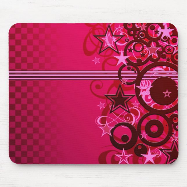 US Flagge und Wirbel Mousepad (Vorne)