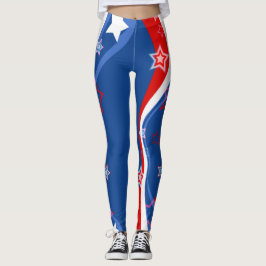 US Flagge unter abstrakter amerikanischer Flagge Leggings