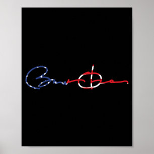Us Flagge Unterschrift 44-48 Obama für Präsident & Poster