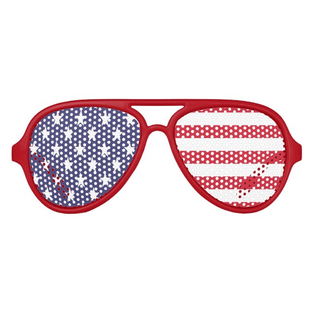 US-Flagge US Flagge Sonnenbrille (Vorderseite)