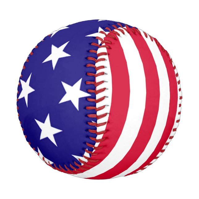 US Flagge - US-Flaggendesign Baseball (Schrägansicht)