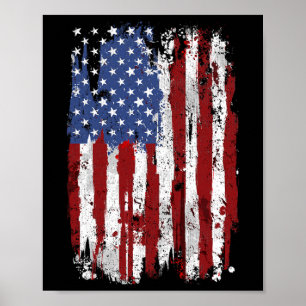 US-Flagge - USA der amerikanischen Flagge 4t Poster