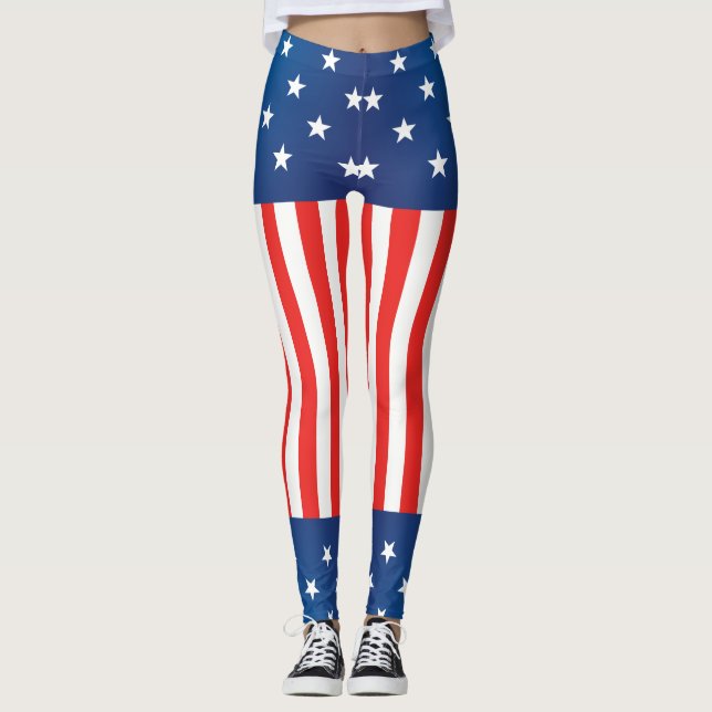 US Flagge USA Leggings (Vorderseite)