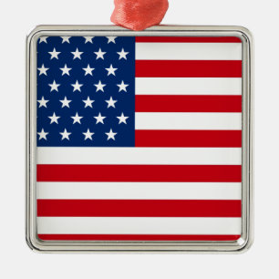 US FLAGGE USA ORNAMENT AUS METALL