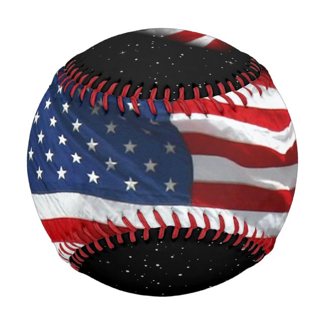 US Flagge USA Patriotische amerikanische Flagge Baseball (Vorderseite)