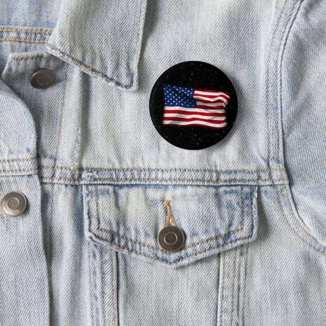 US Flagge USA Patriotische amerikanische Flagge Button (Beispiel)