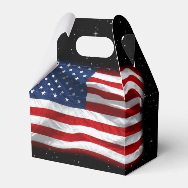 US Flagge USA Patriotische amerikanische Flagge Geschenkschachtel (Vorderseite)
