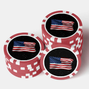 US Flagge USA Patriotische amerikanische Flagge Pokerchips