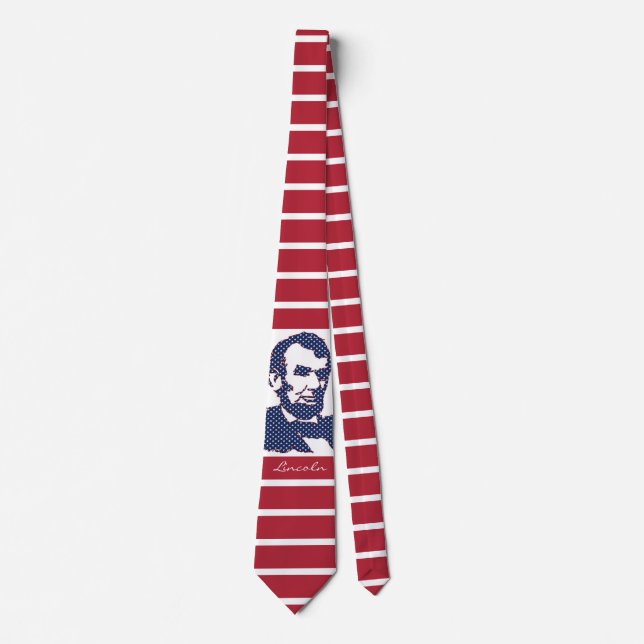 US Flagge USA Präsidenten-Abraham Lincoln Krawatte (Vorderseite)