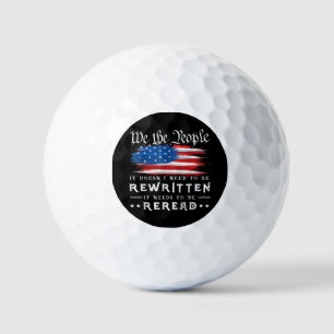 US-Flagge Verfassung der USA muss neu gelesen werd Golfball