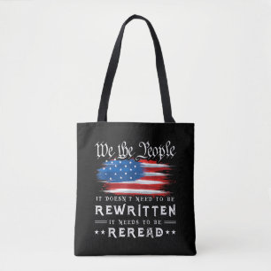 US-Flagge Verfassung der USA muss neu gelesen werd Tasche