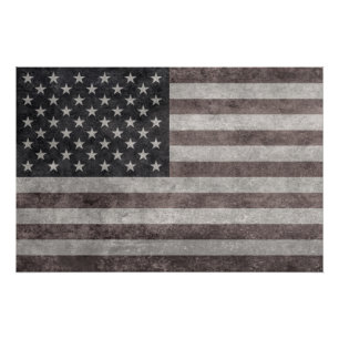 US-Flagge, Vintages Retro-amerikanisches Flag auf  Poster