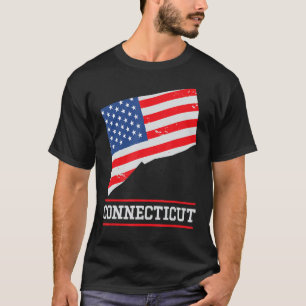 US-Flagge von Connecticut - US-Staat Connecticut S T-Shirt