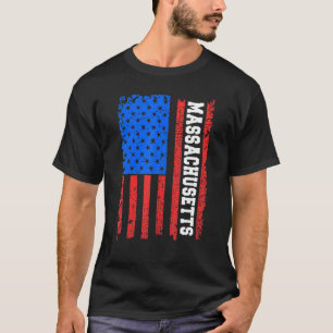 US-Flagge von Massachusetts T-Shirt