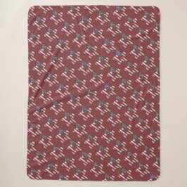 US Flagge Weihnachts-Star-Muster Patriotisch Sherpadecke