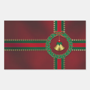 US Flagge Weihnachtsaufkleber Rechteckiger Aufkleber
