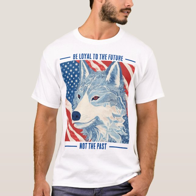 US Flagge Wolf T - Shirt (Vorderseite)