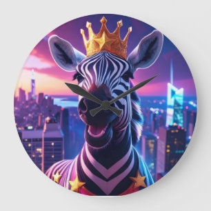 US Flagge Zebra Zanzibar Große Wanduhr