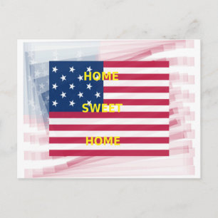US-Flagge "Zuhause Sweet Zuhause" Art Print Postkarte