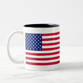 US Flagge Zweifarbige Tasse