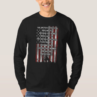 US-Flagge Zweiseitig Patriotisch Veteranen Ehrend T-Shirt