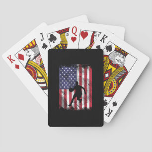 US-Flaggen-Basketball Vintage Patriotischer Baller Spielkarten