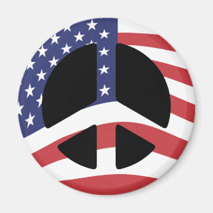 US-Flaggen-Friedenszeichen-Magnet Magnet
