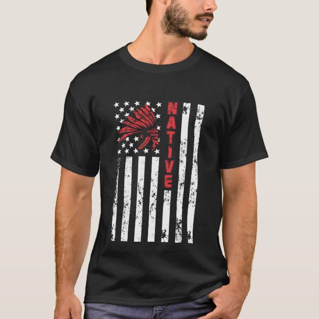 US-Flaggen-gebürtiger T-Shirt (Vorderseite)