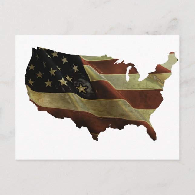 US-Flaggen-/-kartengeschenke, addieren Ihre Postkarte (Vorderseite)