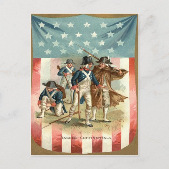 US-Flaggen-Schild Kontinentalarmee Postkarte (Vorderseite)