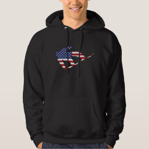 US-Flaggen-SnowboarderHoodie Hoodie