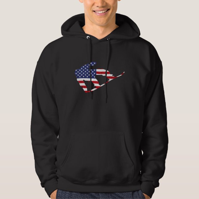 US-Flaggen-SnowboarderHoodie Hoodie (Vorderseite)