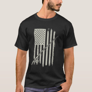 US-Flaggen-T-Shirt Angler-Fischliebhaber Fisch-Fan T-Shirt