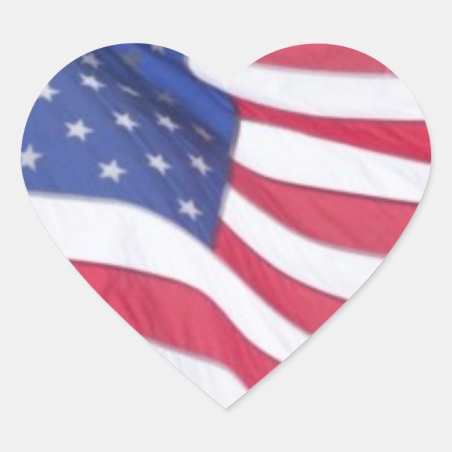 US-Flaggenaufkleber Herz-Aufkleber (Vorderseite)