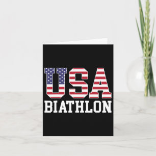 US-Flaggenbiathlonistin - Amerikanerin Biathlon fü Karte