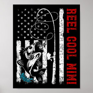 US-Flaggenfischerei Cool Mimi Fischerei Fischer Fi Poster