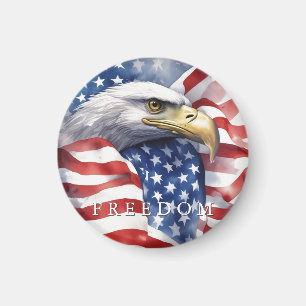 US-Flaggenfreiheit Adler Motivierend Inspiration Magnet