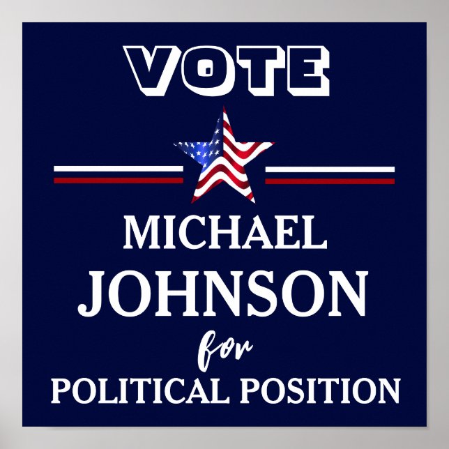 US-Flaggenkampagne Politisch Poster (Vorne)