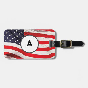 US-Flaggenmalerei Gepäckanhänger