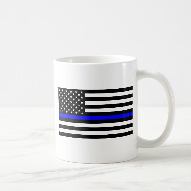 - US-Flaggenpolizei Thin Blue Line Kaffeetasse (Rechts)