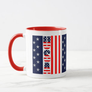 US-Flaggenstars & Streifen Custom Two-Tone Tasse