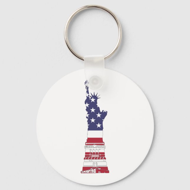 US-Flaggenstatue Schlüsselanhänger (Vorderseite)