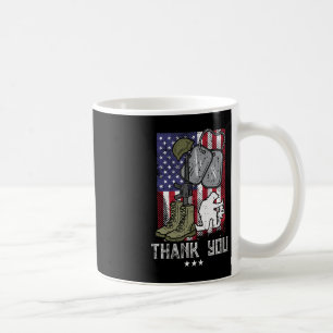 US-Flaggenstiefel Gewehr Helm Anhänger Soldat Dank Kaffeetasse