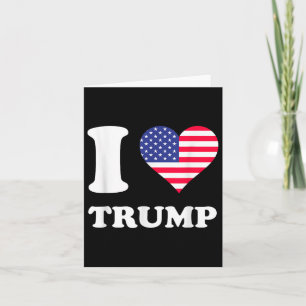 US Flags Herz I Liebe Trump Karte