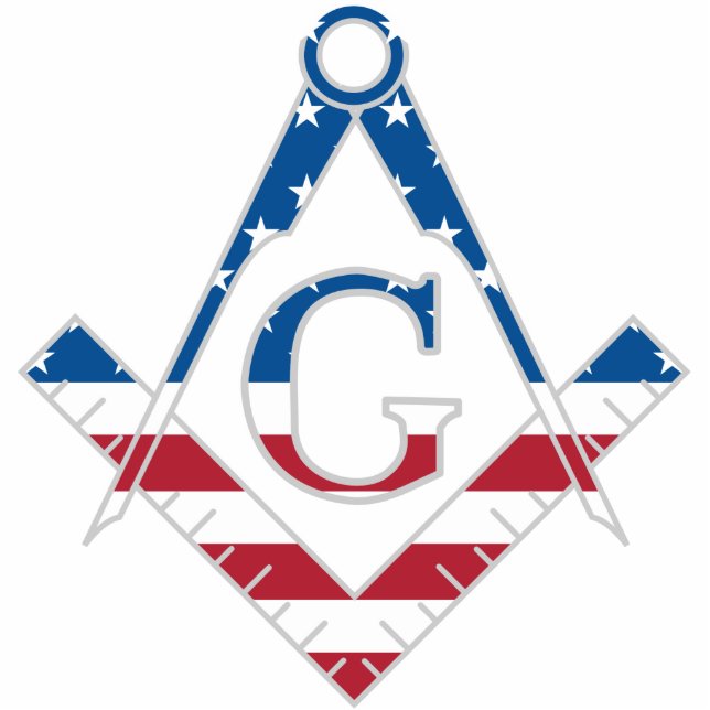 US Freemasonic Symbol Freistehende Fotoskulptur (Vorne)