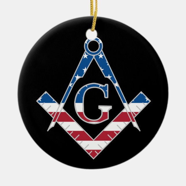 US Freemasonic Symbol Keramikornament (Vorne)